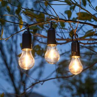 أضواء خيمة شمسية قابلة لإعادة الشحن بمنفذ يو اس بي، فانوس كشافات LED للتخييم ، مصابيح معلقة خارجية مع مشبك وخطاف للتخييم، عيد الميلاد، الديكورات، الطوارئ، المصباح (قطعة واحدة)