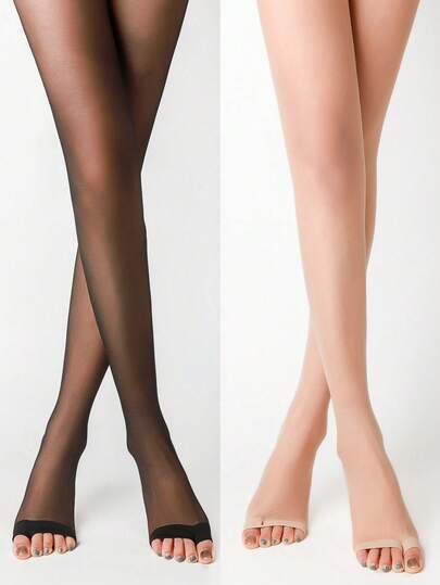 露趾透明褲襪