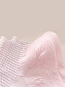 5 Pairs Women's Fashion Cherry Polka Dot Pattern Cute Ruffle Cuff JK Style Versatile Short Socks - Multicolor - View 8