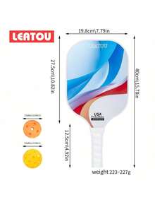 LEATOU New Fiberglass USAPA Approved UV Printed Pickleball Paddle, Outdoor Sports Paddles For Adults - Multicolor - View 6