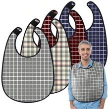 Babadores para adultos com 4 peças, babadores engraçados unissex para adultos, babadores laváveis para proteção de roupas, adequados para adultos e idosos, presente de alimentação