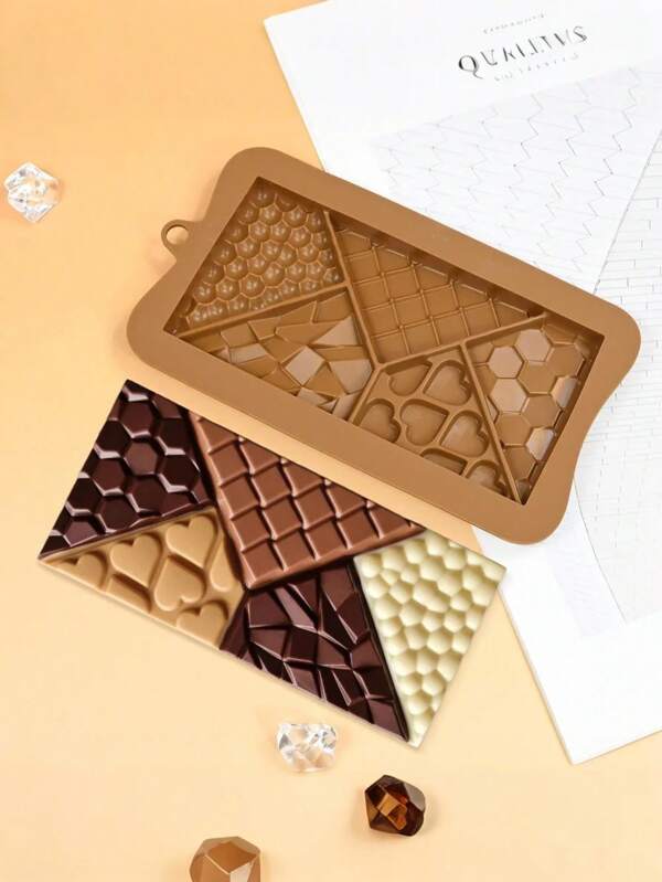 1 قالب شوكولاتة لغز بشكل قلب، قالب كيك الفوندان، قالب للكاكاو والفاكهة، مثالي للخبز الإبداعي والزخرفة ، قالب شوكولاتة لغز للحلويات الفريدة مناسب للخبازين المنزليين والمحترفين