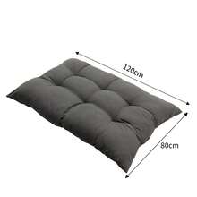 Living And Home Tufted Outdoor Bench Cushion - Weather-Resistant Rectangular Seat Pad In Light/Dark Grey (120cm Premium Comfort) - 深灰色 - 查看 8