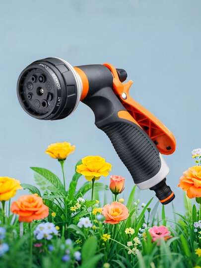 Garden Watering Hose Nozzle Sprayer Adjustable High Pressure Multi-Function Water Gun, Gardening Household Agriculture Irrigation Tool