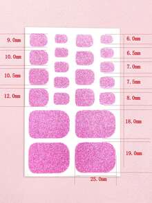 22 ملصق لأظافر الأصابع وملف أظافر واحد ، طقم ملصقات فن أظافر للأصابع بألوان الوردي والبريق والهولوغرام والعادية، مناسبة للإناث، ديكور فن الأظافر DIY