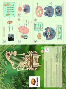 1pc Butterfly Qin Rhyme Music Box - Wooden Decorative Autoplay Musical Box With Harp Design - Multiple SongsVintage-Inspired Gift For Music Lovers, Home Decor, And Collectors,DIY Assembled Handmade,Assembly Building Blocks Model 3D Three-Dimensional Puzzle Room Decoration Stuff,Halloween,Christmas,Birthday Gifts