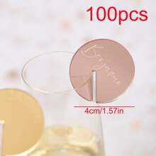 2/10/20/50/100 Pcs Custom Wine Charm With Names, Wedding Name Place Card Ideas Glass Marker Wine Charm Wedding Drink Tags Cocktail Champagne Charms Drink Label Glass Charm Place Setting, Multi-Functional, Durable, Ornamental, Reusable, Exquisite, Stylish, High-Quality, Colorful, Modern, Custom, Personalized, Unique, Home, Garden, Office, For Anniversaries, For Valentine's Day, For Mother's Day, For Birthdays, For Father's Day, For Graduation, For Weddings, For Housewarming,Vacay Vibes,Graphic Print
