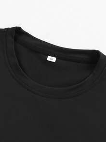 Ensemble short et t-shirt à imprimé lettres, tenue d'été pour homme. Convient pour le basketball, les sports, la salle de gym. Couleur: noir - Noir - Voir 3