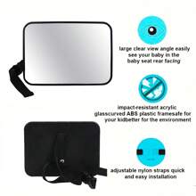 Baby Car Mirror For Back Seat Adjustable Detachable Wide View Child Safety