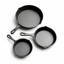 Cast Iron Frying Pans In Multiple Sizes, Nonstick Cookware With Superior Heat Retention, Ergonomic Handle Design, Suitable For Grilling, Baking, Frying, Dishwasher Friendly, For Indoor And Outdoor Cooking