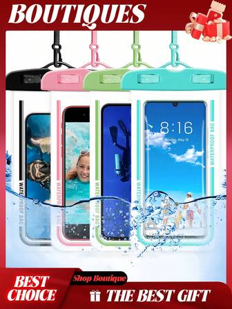 4pcs Waterproof Phone Pouch, Phone Dry Bag, Waterproof Mobile Phone Bag, Phone Waterproof Pouch, Water Proof Phone Pouch, Waterproof Bag, Cell Phone Bag, Waterproof Bags, Cell Phone Waterproof Pouch, Beach Bags, Waterproof Phone Case, Dry Bags Waterproof, Waterproof Pouch, Phone Bag, Waterproof Phone Case With Lanyard, Water Proof Bag, Water Phone Protector Pouch, Dry Bags For Kayaking Waterproof, Underwater Phone Cases For Snorkeling