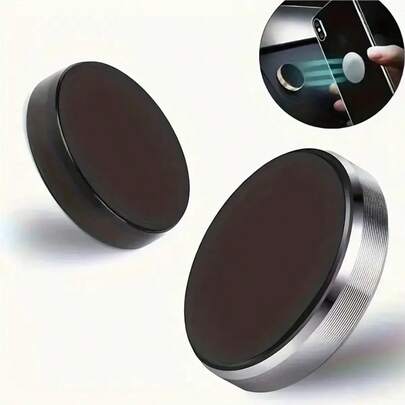 1 件金属材质圆形迷你磁性手机支架，汽车多功能手机导航支架，汽车仪表盘支架，兼容 、Android 手机，生日礼物，家人，朋友汽车配件，车载手机支架