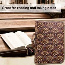 1 pieza Estuche con cremallera de estilo bohemio, estuche multifuncional para portadas de libros y cuadernos, útiles escolares para volver al colegio