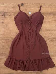Short Ayla Dress - 巧克力棕 - 查看 1