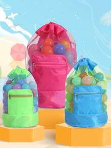Children's Outdoor Toy Storage Bag, Beach Bag, Backpack Beach Bag, Beach Toy Storage Bag - Multicolor - View 2