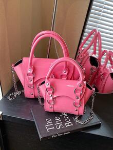 New Studded Sweet Cute Girl Power Wings Design Niche Handbag, Shoulder Bag, And Crossbody Bag