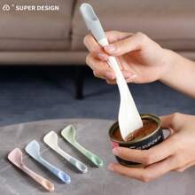 1Pc Unisex Pet Can Spoon, Cat Food Can Specific Spoon, Universal Spoon For Pet Canned Food Pet Can Spoon, Long Handled Spoon For Dog And Cat Food Mixing, Can Opener Spoon Multi-Angle Scraper Scoop Suitable For Canned Cat Food & Dry Kibble, Mixing, And Covering Canned Food, Including Can Opener, Pet Feeding Supplies Cat Necessities Puppy Keep Dog Things Dog Accessories Dog Stuff