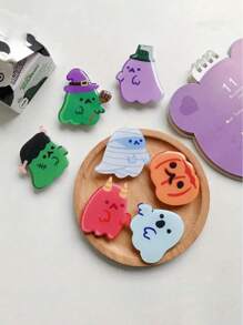 1PC Cartoon Cute Ghost Foldable Mobile Phone Extension Frame Finger Holder Mobile Phone Holder Luxury Universal Mobile Phone Grip Socket Compatible With IPhone, Android Phone, Gift For Birthday, Family, Friends Push-Pull Phone Grip, Phone Accessories