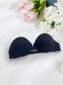 Strapless Bra Front Closure Push Up Bras For Women Heart Pattern Cup Backless Invisible Strapless Underwear Sexy Lingerie With Adjustable Straps Tube Top Great For Backless Dress Non-Slip Anti-Exposure Underwire Bra