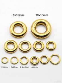 1 pieza de gran calibre Clicker de septum de 10 mm a 2 mm 12G, redondo, liso, de acero inoxidable 316L, pendientes únicos con bisagra, aro de segmento de septum perforado grande, joyería corporal punk para expansión de orejas