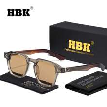 HBK HBK New Casual Glasses - Square Temple Metal Core Fashion Frame,Men's Women's Classic Eyeglasses, Suitable For Outdoor Sports, Travel, Driving & Beach Parties Street Decors Photo Props With Full Package For Summer Beach Vacation,Outdoor,Travel