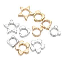 10Pcs CCB Material Bead Frame Star Heart Shape Bead Frame For DIY Beaded Bracelet Necklace Making - Multicolor - View 7