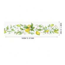 1pc/5pcs/7pcs, Home Decor, Summer Style Lemon Pattern Polyester Printed Table Runner With 6 Placemats - Polyester, Rectangle, Holiday Decorative Fabric Table Runner, Home Decor, Kitchen & Dining Table Decoration, Room Decor, Table Runner