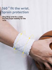 1pc AOLIKES Sports Wrist Support Breathable Sweat-Absorbent Basketball Wrist Brace Wrap For Running, Badminton, Fitness Gym Gym Wristbands Accessories - Multicolor - View 8