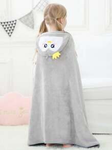 MICHLEY MICHLEY 1pc Baby Cartoon Hooded Absorbent Cute Towel Unisex Soft And Comfortable Swimming Bathrobe Large Towel 125cm X 80cm Suitable For 0-7 Years Old