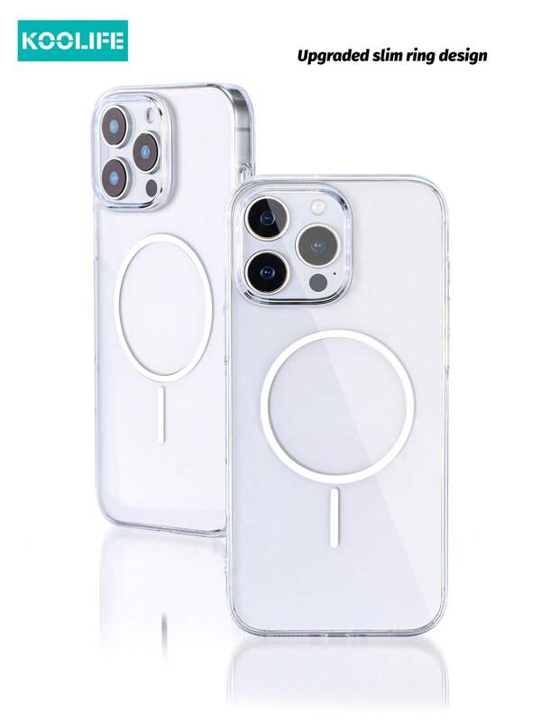 1 pièce Coque magnétique fine Koolife pour téléphone Apple, anti-jaunissement, compatible MagSafe, ultra fine, résistante aux rayures, en acrylique transparent, compatible avec iPhone 11/12/12Pro/12 Plus/13/13Pro/13Pro Max/14/14Pro/14Pro Max/15/15 Plus/15Pro/15Pro Max/16/16Plus/16Pro/16Pro Max/16e