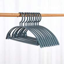 20pcs/10pcs No-Slip Thicken PP Clothes Non-Marking Hangers For Home Bedroom Bathroom Wardrobe, Wide Heavy Duty Clothing Rack