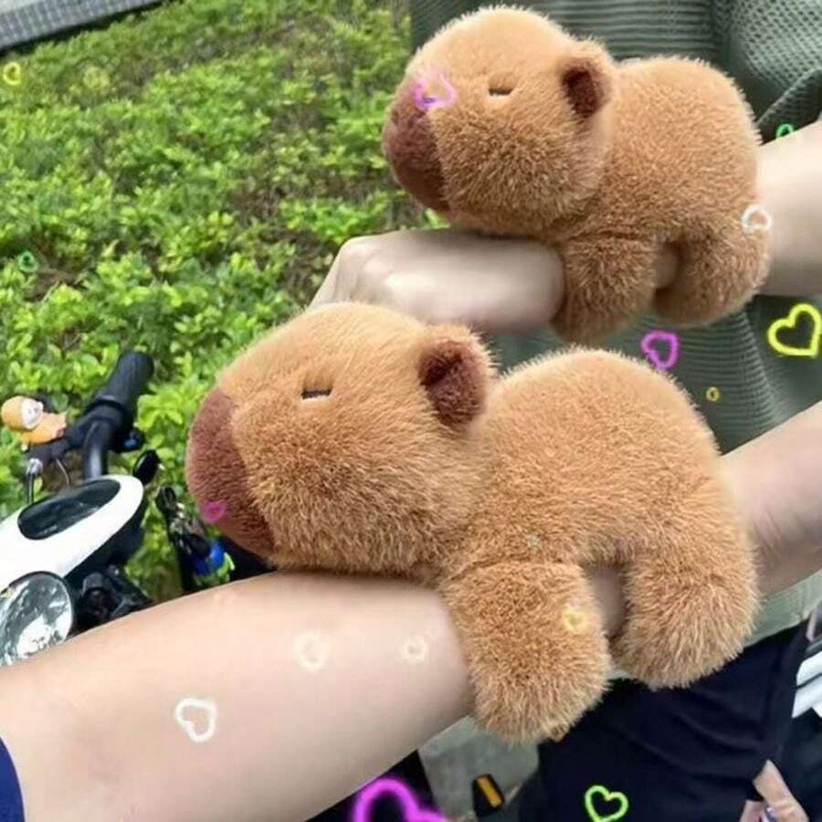 23cm/9.06in Cute Plush Clapping Doll Doll, Capybara Design - Brown - View 1