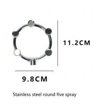 High Pressure Mist Nozzle, 5-Hole Round Spray Nozzle, Stainless Steel Sprayer Head