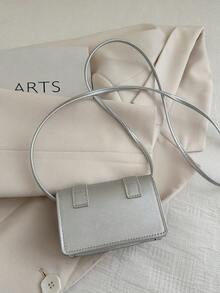 Cute Girl Macaron Shaped Mini Crossbody Shoulder Bag/Lipstick Pouch - Silver - View 8