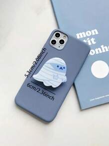 1PC Cartoon Cute Ghost Foldable Mobile Phone Extension Frame Finger Holder Mobile Phone Holder Luxury Universal Mobile Phone Grip Socket Compatible With IPhone, Android Phone, Gift For Birthday, Family, Friends Push-Pull Phone Grip, Phone Accessories