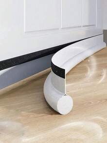 1pc 93cm Segmented Grey Leather Door & Window Gap Sealing Strip, Anti-Dust Anti-Wind Soundproof Seal, Household Helper - Multicolor - View 8
