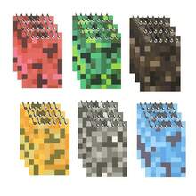 Set de 12 mini cuadernos con diseño de píxeles - Cuadernos de bolsillo vibrantes inspirados en juegos, blocs de notas espirales con fiesta de píxeles, mini cuadernos espirales - Multicolor - Ver 9