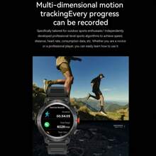 1 Pc Unisex Silicone Smartwatch Band, 1.46" HD Touch Round Screen, Built-In Flashlight, Music Player, Weather Forecast, Bluetooth, Phone Call Function, Fitness Tracker, Suitable For Android And IOS, Suitable For School, Sport, Party And Other Occasions