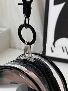 Portable Transparent Cable Storage Bag, Mini Zipper Storage Bag, Compact Multi-Function Storage Bag, Earphone And Charger Case With Keychain, Bracelet Bag, Cosmetic Bag Transparent Travel Accessories School Supplies, Back To School College Students - Electronic Accessories Bag For Travel And Daily Use - Multicolor - View 7