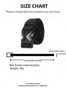 全新快速释放可插扣运动腰带透气男士腰带男士裤子腰带塑料扣