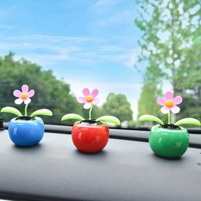 1 pièce Décoration flottante en ABS tournesol oscillant sans recharge, utilisé pour la décoration intérieure de la voiture