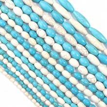 1 件椭圆形绿松石和种子珍珠混色珠,时尚复古绿松石椭圆形 DIY 串珠,适用于手链项链珠宝制作、吊坠,批发工艺品用品 - 橢圓 - 查看 12