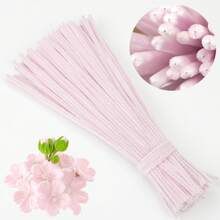 100/300/600支粉色毛根，6種不同色調的粉色毛根，節日手工毛根，藝術與手工用品雪尼爾桿，適用於創意專案 - 粉色 - 查看 17