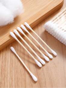 500 Stücke doppelkopf Holz Wattestäbchen zum Reinigen von Nase und Ohren, Makeup-Tools für Frauen, Lippenstift, Wattestäbchen, Spitzen, Ohren-Stäbchen