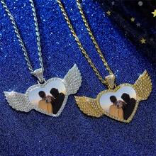 1 pieza Collar personalizado con foto redonda y alas, colgante de foto personalizado, colgante de foto personalizado "Tus alas están listas" para joyería personalizada, regalo de Navidad muy memorable, oro, plata, elegante, colorido, vintage, simple, unisex, casual, lindo, personalizado, único, regalos ideales para él, regalos ideales para ella, ella, novio, novia, papá, mamá, familia, amigos, para aniversarios, para cumpleaños, para graduación, para baile de graduación, para fiestas, otoño elegante, joyería y relojes, collares de foto de moda personalizados