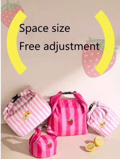 1pc Cushioned Insulated Lunch Bag, Portable, Handheld Lunch Box Carry Tote Bag For Office, School, Commute, Back To School, Outdoor Carrying Bag