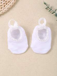 1 Pack Lightweight Kids Lace Boat Socks, Toddler Girl Invisible Socks, Suitable For Daily Use, Spring/Summer - White - View 4