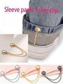 5 chiếc giá đỡ tay áo từ tính, kẹp điều chỉnh eo/ống quần từ tính, phụ kiện làm ngắn áo phông - Nhiều màu - Xem 2