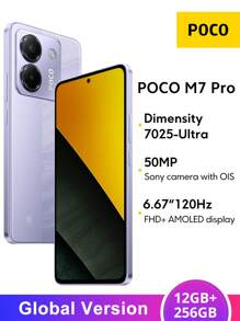 Xiaomi POCO M7 Pro 5G Smartphone 12GB+256GB Global Version Dimensity 7025-Ultra Processor 6.67" AMOLED Display 120Hz Refresh Rate 50MP Main Camera (OIS) 5110mAh(Typ) Battery 45W Turbo Charging