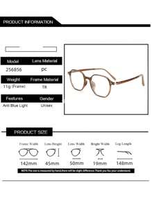 2025 Nuevas gafas superiores de alta calidad con diseño de marca retro, planas y ligeras, con protección contra la radiación y adecuadas para hombres y mujeres, con montura de polígono de TR90 de moda